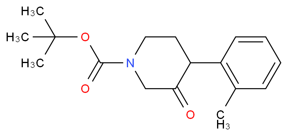 tert-butyl 4-(2-methylphenyl)-3-oxopiperidine-1-carboxylate_Molecular_structure_CAS_)