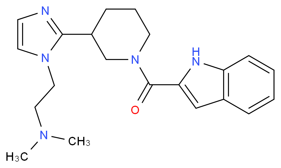 (2-{2-[1-(1H-indol-2-ylcarbonyl)-3-piperidinyl]-1H-imidazol-1-yl}ethyl)dimethylamine_Molecular_structure_CAS_)