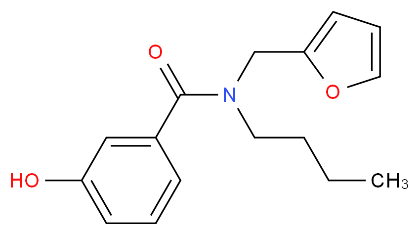 N-butyl-N-(2-furylmethyl)-3-hydroxybenzamide_Molecular_structure_CAS_)