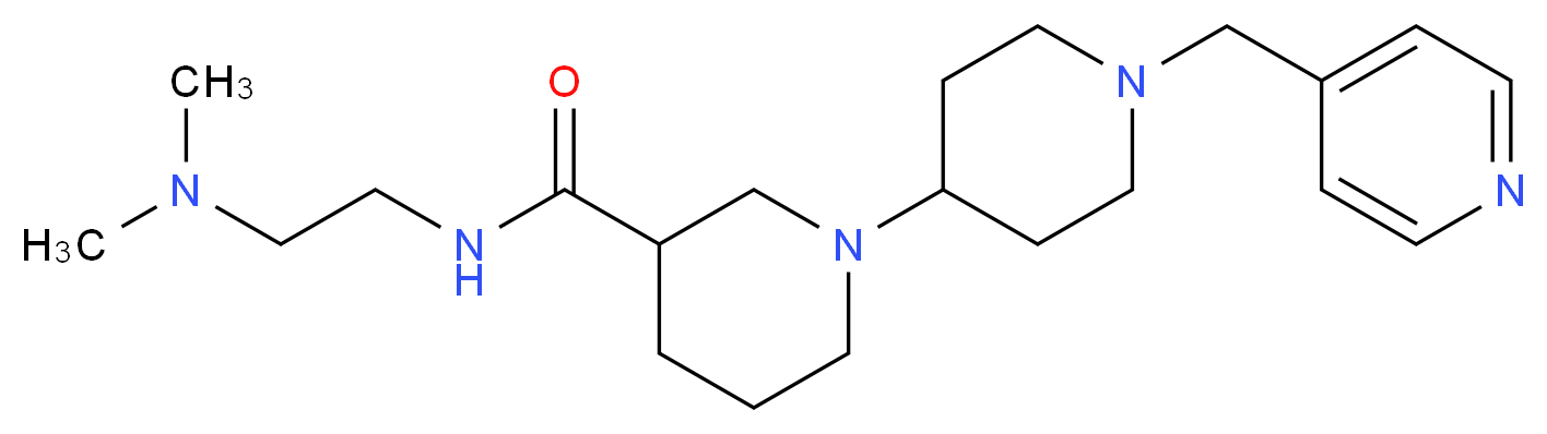N-[2-(dimethylamino)ethyl]-1'-(pyridin-4-ylmethyl)-1,4'-bipiperidine-3-carboxamide_Molecular_structure_CAS_)