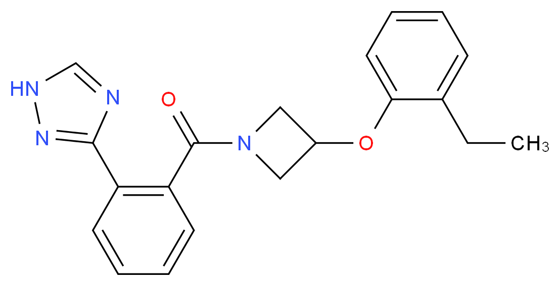 3-(2-{[3-(2-ethylphenoxy)azetidin-1-yl]carbonyl}phenyl)-1H-1,2,4-triazole_Molecular_structure_CAS_)