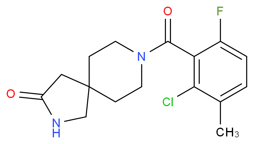 8-(2-chloro-6-fluoro-3-methylbenzoyl)-2,8-diazaspiro[4.5]decan-3-one_Molecular_structure_CAS_)