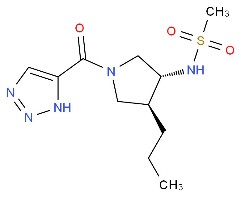 N-[(3R*,4S*)-4-propyl-1-(1H-1,2,3-triazol-5-ylcarbonyl)-3-pyrrolidinyl]methanesulfonamide_Molecular_structure_CAS_)