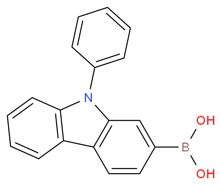 (9-phenyl-9H-carbazol-2-yl)boronic acid_Molecular_structure_CAS_1001911-63-2)