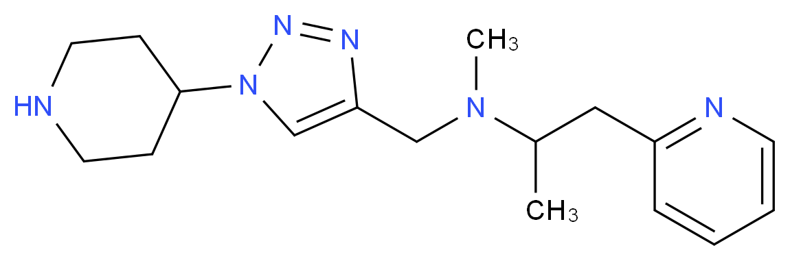 N-methyl-N-[(1-piperidin-4-yl-1H-1,2,3-triazol-4-yl)methyl]-1-pyridin-2-ylpropan-2-amine_Molecular_structure_CAS_)