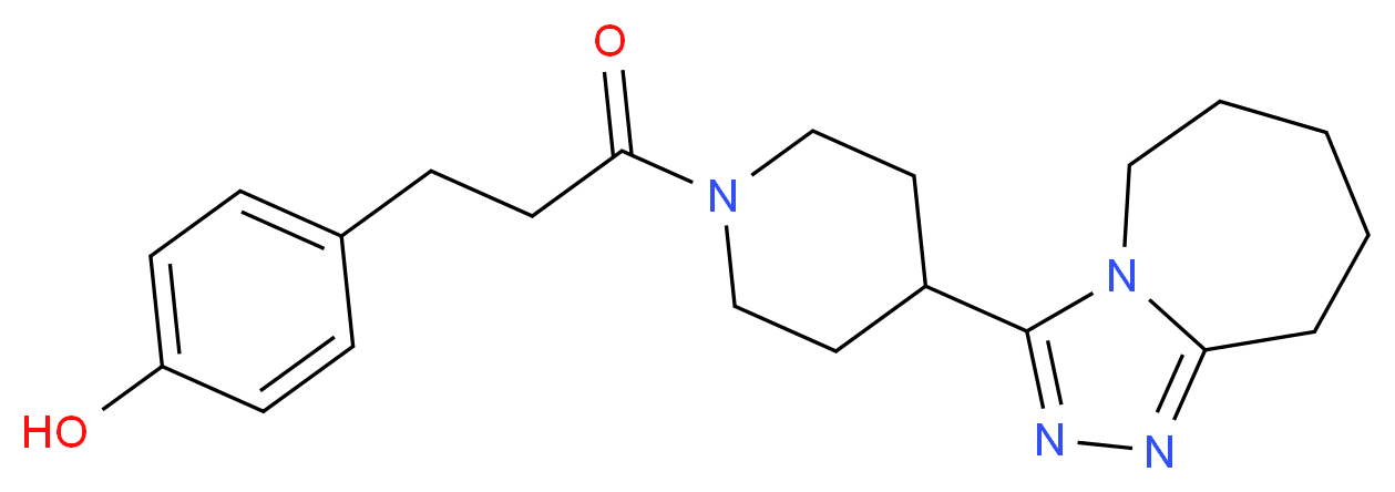4-{3-oxo-3-[4-(6,7,8,9-tetrahydro-5H-[1,2,4]triazolo[4,3-a]azepin-3-yl)-1-piperidinyl]propyl}phenol_Molecular_structure_CAS_)