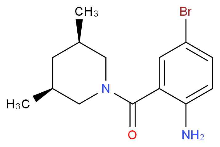 4-bromo-2-{[(3R,5S)-3,5-dimethylpiperidin-1-yl]carbonyl}aniline_Molecular_structure_CAS_)