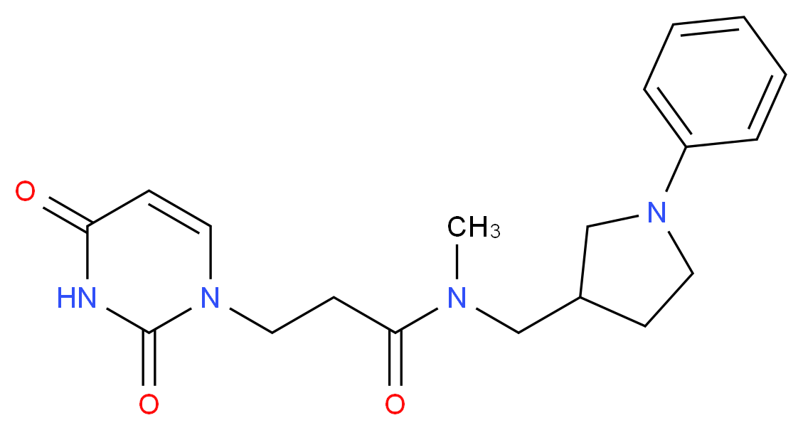 3-(2,4-dioxo-3,4-dihydro-1(2H)-pyrimidinyl)-N-methyl-N-[(1-phenyl-3-pyrrolidinyl)methyl]propanamide_Molecular_structure_CAS_)