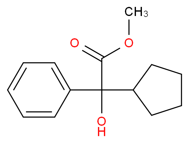 Methyl 2-cyclopentyl-2-hydroxy-2-phenylacetate_Molecular_structure_CAS_19833-96-6)
