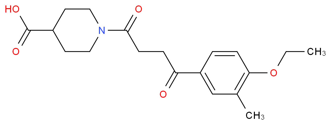 1-[4-(4-ethoxy-3-methylphenyl)-4-oxobutanoyl]piperidine-4-carboxylic acid_Molecular_structure_CAS_)