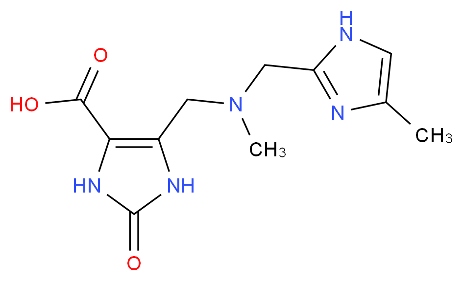 5-({methyl[(4-methyl-1H-imidazol-2-yl)methyl]amino}methyl)-2-oxo-2,3-dihydro-1H-imidazole-4-carboxylic acid_Molecular_structure_CAS_)