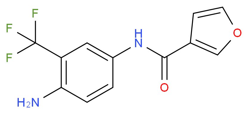N-[4-amino-3-(trifluoromethyl)phenyl]furan-3-carboxamide_Molecular_structure_CAS_)
