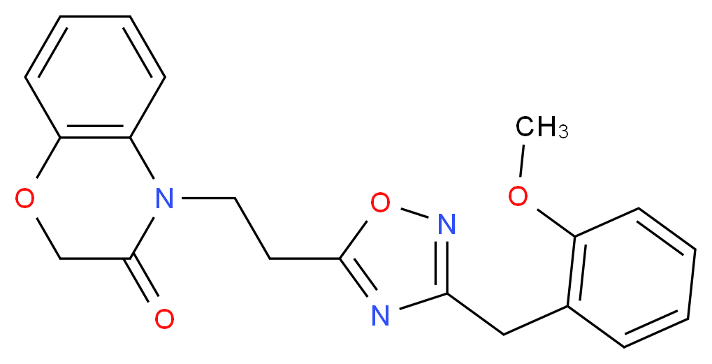 4-{2-[3-(2-methoxybenzyl)-1,2,4-oxadiazol-5-yl]ethyl}-2H-1,4-benzoxazin-3(4H)-one_Molecular_structure_CAS_)