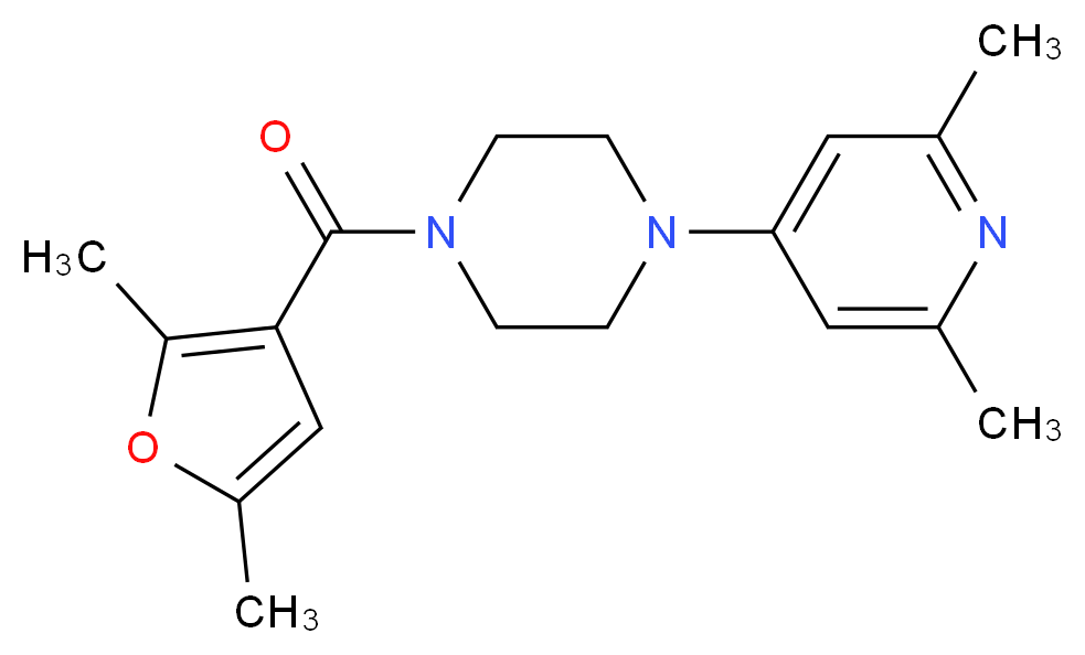 1-(2,5-dimethyl-3-furoyl)-4-(2,6-dimethyl-4-pyridinyl)piperazine_Molecular_structure_CAS_)