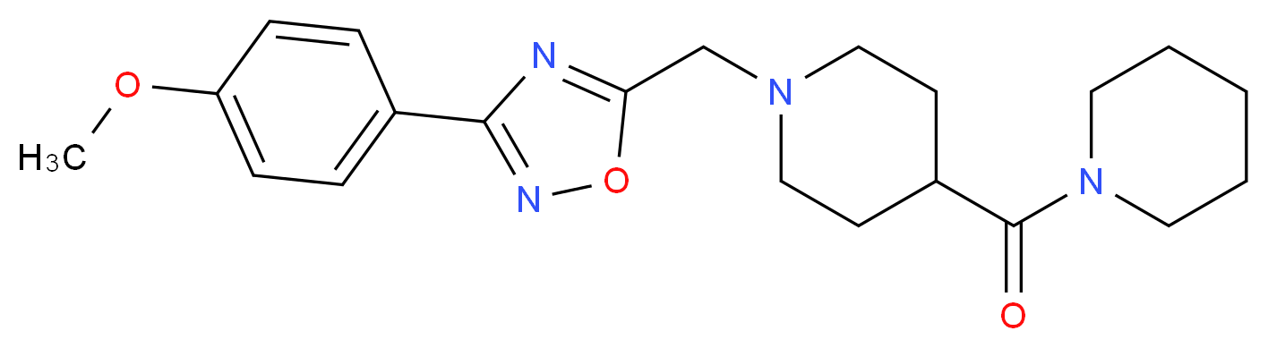 1-{[3-(4-methoxyphenyl)-1,2,4-oxadiazol-5-yl]methyl}-4-(1-piperidinylcarbonyl)piperidine_Molecular_structure_CAS_)