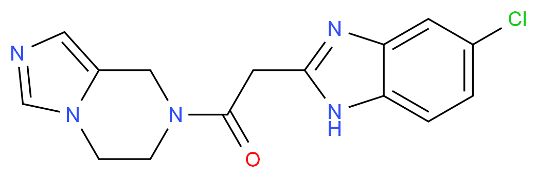 7-[(5-chloro-1H-benzimidazol-2-yl)acetyl]-5,6,7,8-tetrahydroimidazo[1,5-a]pyrazine_Molecular_structure_CAS_)