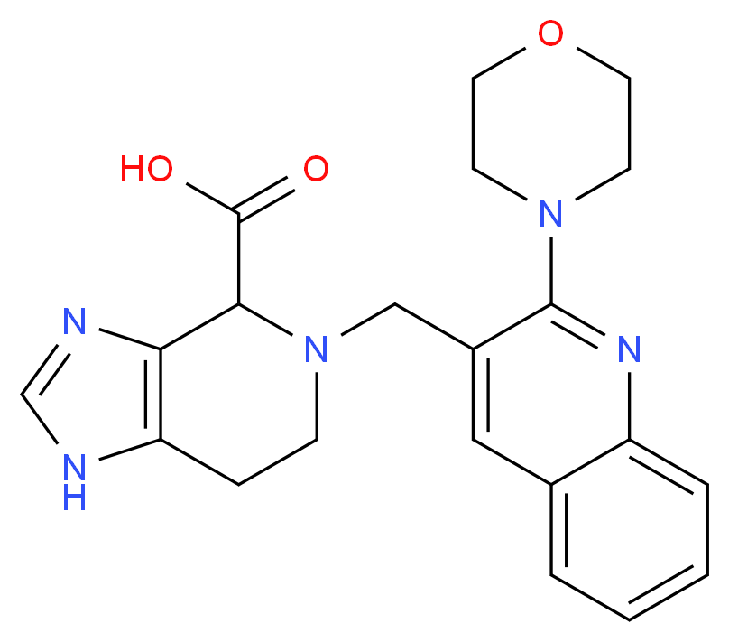 5-{[2-(4-morpholinyl)-3-quinolinyl]methyl}-4,5,6,7-tetrahydro-1H-imidazo[4,5-c]pyridine-4-carboxylic acid_Molecular_structure_CAS_)