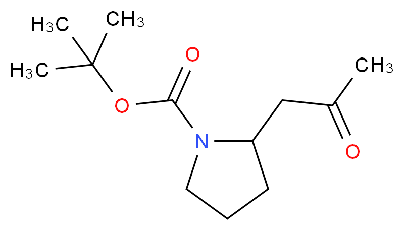 tert-butyl 2-(2-oxopropyl)pyrrolidine-1-carboxylate_Molecular_structure_CAS_)