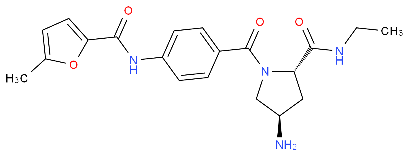 (4R)-4-amino-N-ethyl-1-{4-[(5-methyl-2-furoyl)amino]benzoyl}-L-prolinamide_Molecular_structure_CAS_)