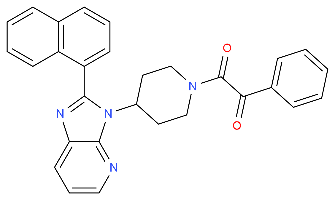 2-{4-[2-(1-naphthyl)-3H-imidazo[4,5-b]pyridin-3-yl]-1-piperidinyl}-2-oxo-1-phenylethanone_Molecular_structure_CAS_)
