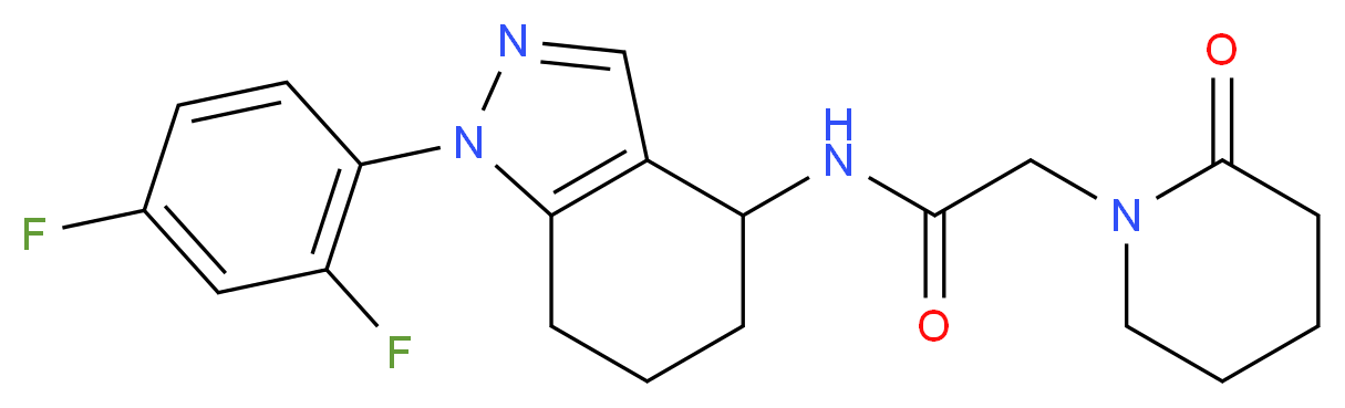 N-[1-(2,4-difluorophenyl)-4,5,6,7-tetrahydro-1H-indazol-4-yl]-2-(2-oxo-1-piperidinyl)acetamide_Molecular_structure_CAS_)