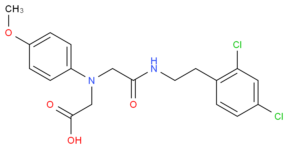 [(2-{[2-(2,4-Dichlorophenyl)ethyl]amino}-2-oxoethyl)(4-methoxyphenyl)amino]acetic acid_Molecular_structure_CAS_)
