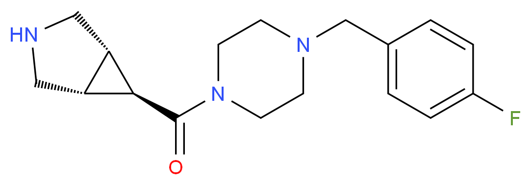 (1R*,5S*,6r)-6-{[4-(4-fluorobenzyl)piperazin-1-yl]carbonyl}-3-azabicyclo[3.1.0]hexane_Molecular_structure_CAS_)