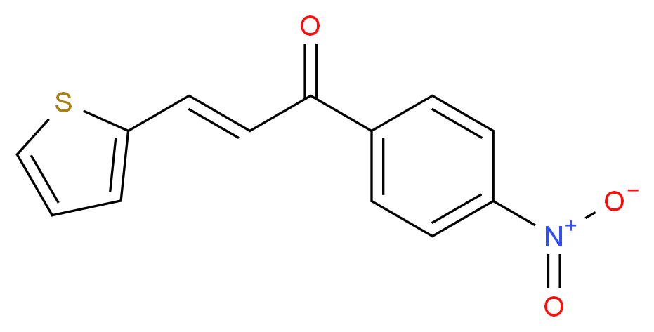1-(4-Nitrophenyl)-3-(2-thienyl)-2-propen-1-one_Molecular_structure_CAS_6028-92-8)