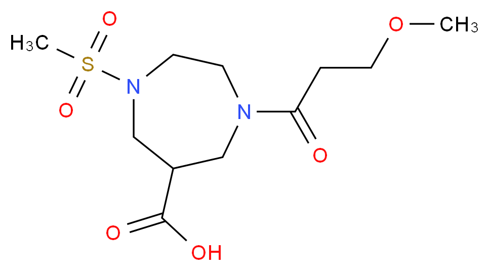 1-(3-methoxypropanoyl)-4-(methylsulfonyl)-1,4-diazepane-6-carboxylic acid_Molecular_structure_CAS_)
