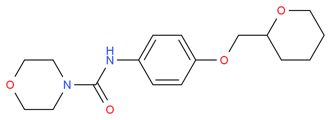 N-[4-(tetrahydro-2H-pyran-2-ylmethoxy)phenyl]morpholine-4-carboxamide_Molecular_structure_CAS_)