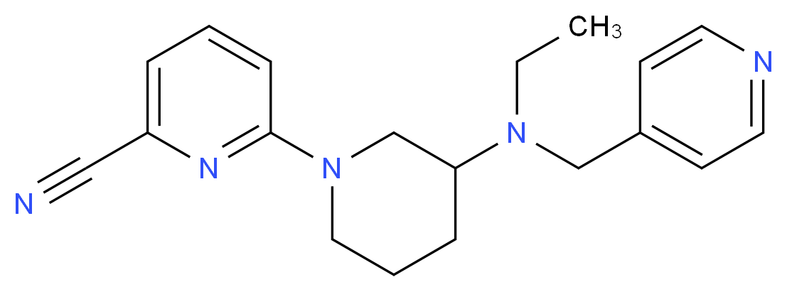 6-{3-[ethyl(4-pyridinylmethyl)amino]-1-piperidinyl}-2-pyridinecarbonitrile_Molecular_structure_CAS_)
