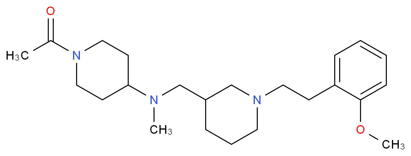1-acetyl-N-({1-[2-(2-methoxyphenyl)ethyl]-3-piperidinyl}methyl)-N-methyl-4-piperidinamine_Molecular_structure_CAS_)