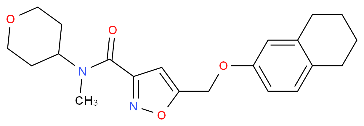 N-methyl-5-[(5,6,7,8-tetrahydro-2-naphthalenyloxy)methyl]-N-(tetrahydro-2H-pyran-4-yl)-3-isoxazolecarboxamide_Molecular_structure_CAS_)