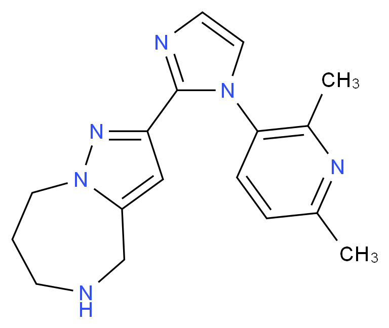 2-[1-(2,6-dimethyl-3-pyridinyl)-1H-imidazol-2-yl]-5,6,7,8-tetrahydro-4H-pyrazolo[1,5-a][1,4]diazepine_Molecular_structure_CAS_)