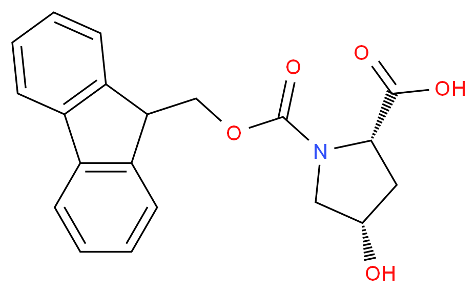 Fmoc-(2S,4S)-(-)-4-hydroxypyrrolidine-2-carboxylic acid_Molecular_structure_CAS_)