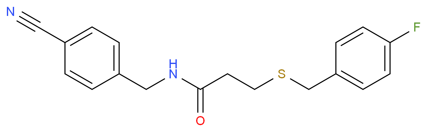 N-(4-cyanobenzyl)-3-[(4-fluorobenzyl)thio]propanamide_Molecular_structure_CAS_)