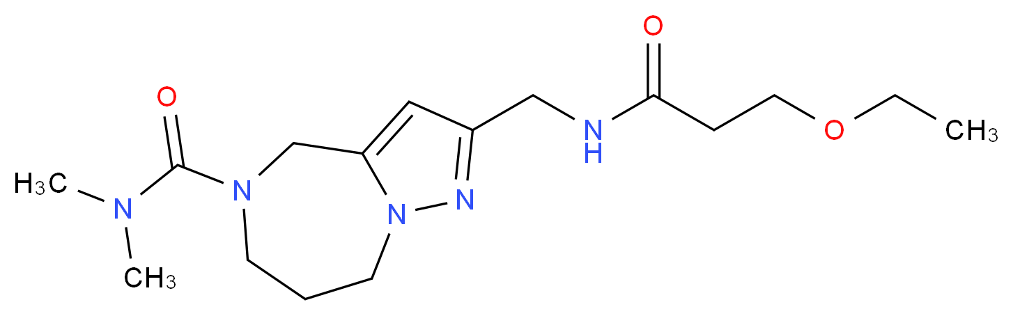 2-{[(3-ethoxypropanoyl)amino]methyl}-N,N-dimethyl-7,8-dihydro-4H-pyrazolo[1,5-a][1,4]diazepine-5(6H)-carboxamide_Molecular_structure_CAS_)