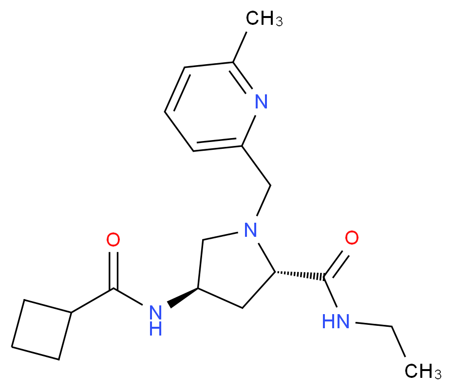 (4R)-4-[(cyclobutylcarbonyl)amino]-N-ethyl-1-[(6-methylpyridin-2-yl)methyl]-L-prolinamide_Molecular_structure_CAS_)