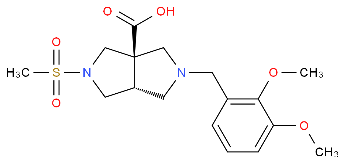 (3aR*,6aR*)-2-(2,3-dimethoxybenzyl)-5-(methylsulfonyl)hexahydropyrrolo[3,4-c]pyrrole-3a(1H)-carboxylic acid_Molecular_structure_CAS_)