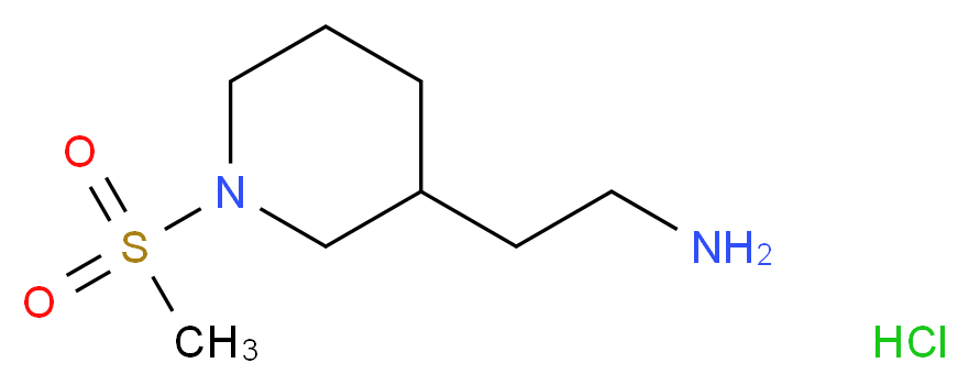 2-[1-(Methylsulfonyl)piperidin-3-yl]ethanamine hydrochloride_Molecular_structure_CAS_)