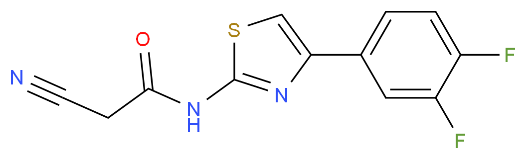 2-cyano-N-[4-(3,4-difluorophenyl)-1,3-thiazol-2-yl]acetamide_Molecular_structure_CAS_)