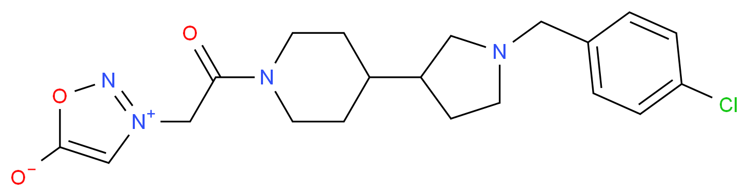3-(2-{4-[1-(4-chlorobenzyl)-3-pyrrolidinyl]-1-piperidinyl}-2-oxoethyl)-1,2,3-oxadiazol-3-ium-5-olate_Molecular_structure_CAS_)