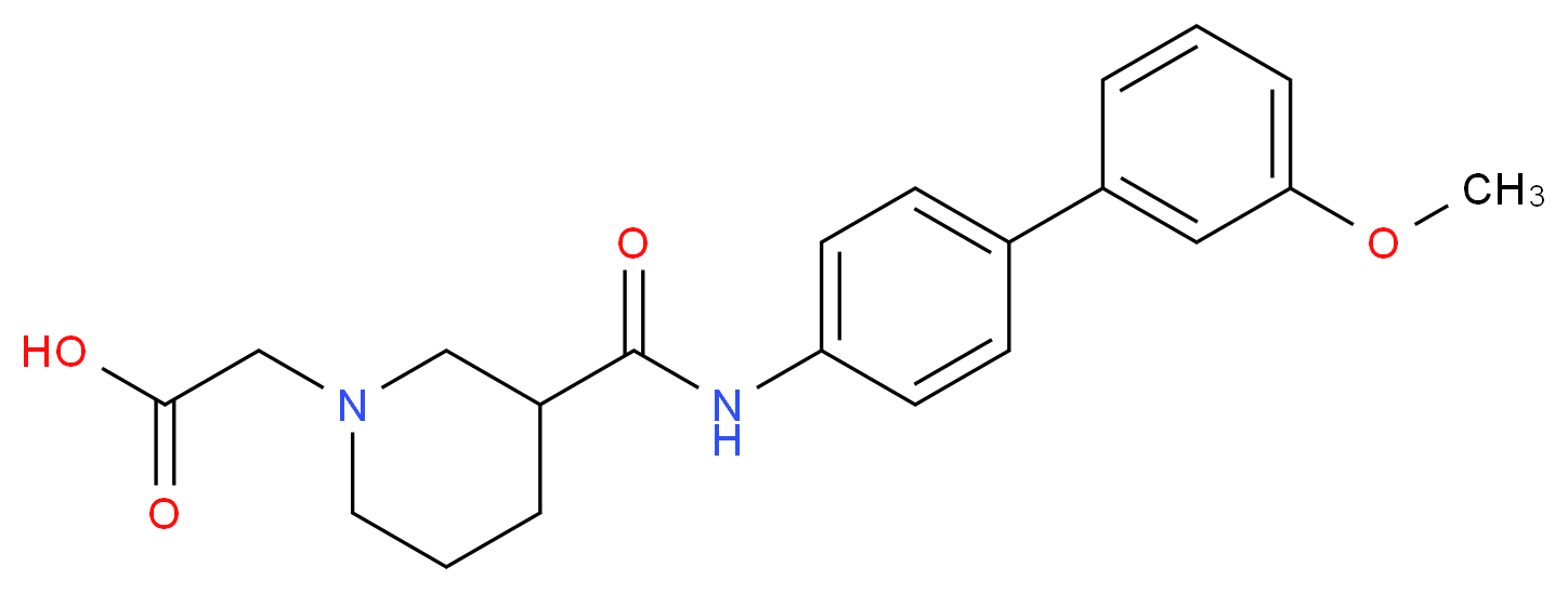 (3-{[(3'-methoxybiphenyl-4-yl)amino]carbonyl}piperidin-1-yl)acetic acid_Molecular_structure_CAS_)