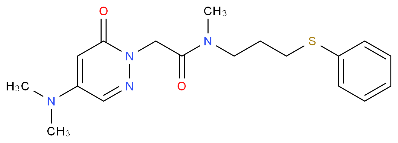 2-[4-(dimethylamino)-6-oxo-1(6H)-pyridazinyl]-N-methyl-N-[3-(phenylthio)propyl]acetamide_Molecular_structure_CAS_)