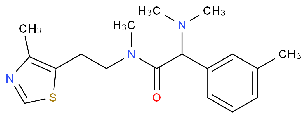 2-(dimethylamino)-N-methyl-2-(3-methylphenyl)-N-[2-(4-methyl-1,3-thiazol-5-yl)ethyl]acetamide_Molecular_structure_CAS_)