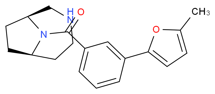 (1S*,6R*)-9-[3-(5-methyl-2-furyl)benzoyl]-3,9-diazabicyclo[4.2.1]nonane_Molecular_structure_CAS_)