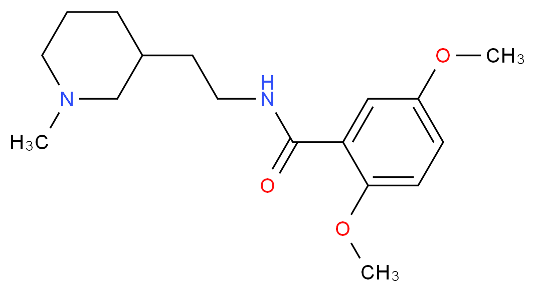 2,5-dimethoxy-N-[2-(1-methylpiperidin-3-yl)ethyl]benzamide_Molecular_structure_CAS_)