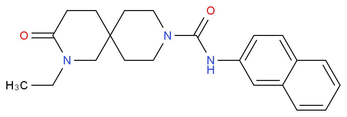 2-ethyl-N-2-naphthyl-3-oxo-2,9-diazaspiro[5.5]undecane-9-carboxamide_Molecular_structure_CAS_)