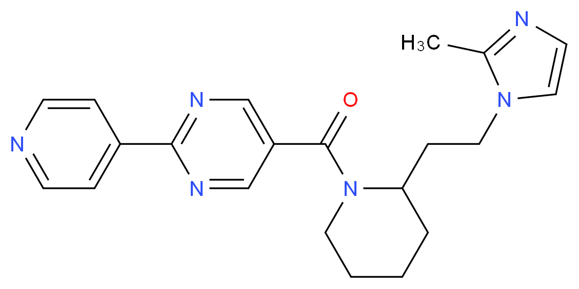 5-({2-[2-(2-methyl-1H-imidazol-1-yl)ethyl]-1-piperidinyl}carbonyl)-2-(4-pyridinyl)pyrimidine_Molecular_structure_CAS_)