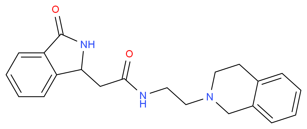N-[2-(3,4-dihydroisoquinolin-2(1H)-yl)ethyl]-2-(3-oxo-2,3-dihydro-1H-isoindol-1-yl)acetamide_Molecular_structure_CAS_)